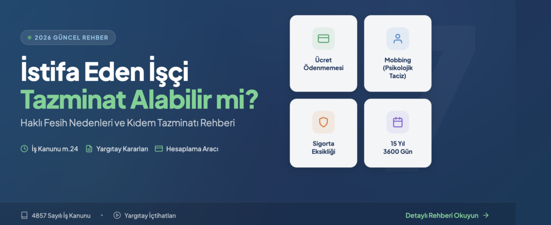 İstifa Eden İşçi Kıdem Tazminatı Alabilir mi?