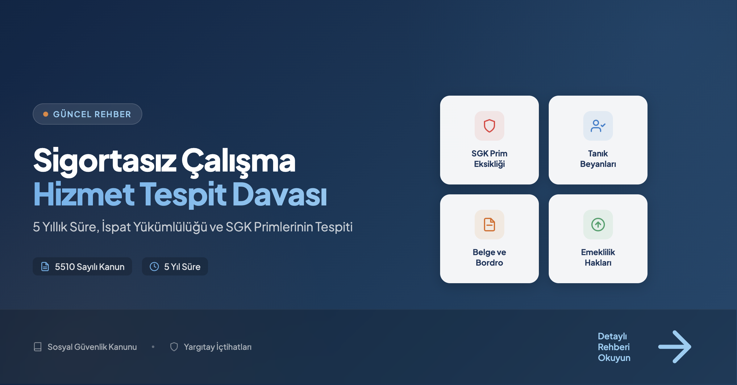 Sigortasız Çalıştırılan İşçinin Hizmet Tespit Davası: Şartlar, İspat ve Hukuki Süreç